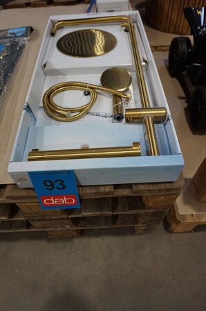 Bluerain brusesæt Lux mat messing m/termostat 
