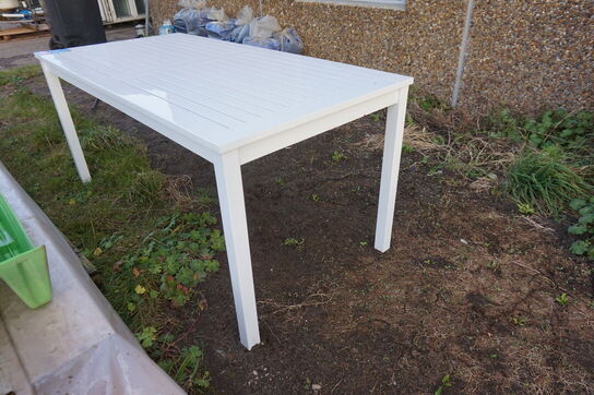 Rosenborg classic havebord - højglans hvid 165x80 cm 