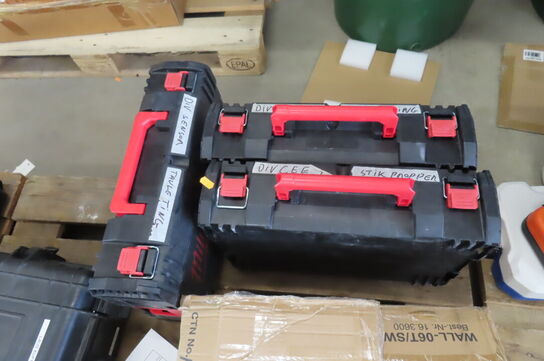 4 stk. værktøjskasser med indhold