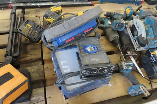 Sømpistol DeWalt inkl. 3 stk. arbejdslamper