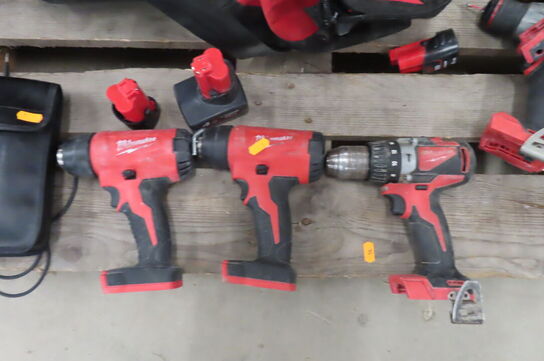 9 stk. elværktøj MILWAUKEE 