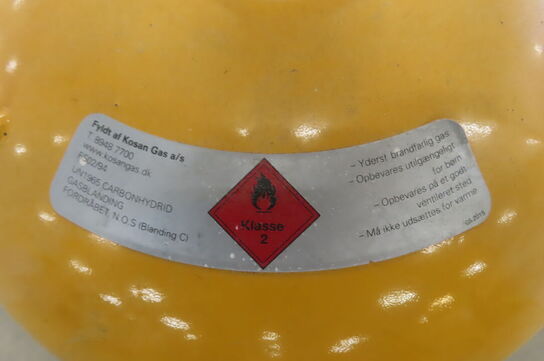 2 stk. Tomme gasflasker