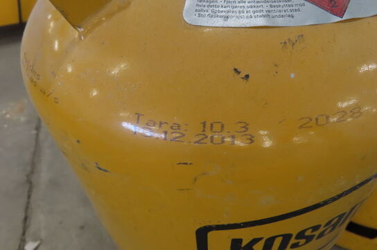 2 stk. Tomme gasflasker