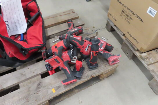 9 stk. elværktøj MILWAUKEE 