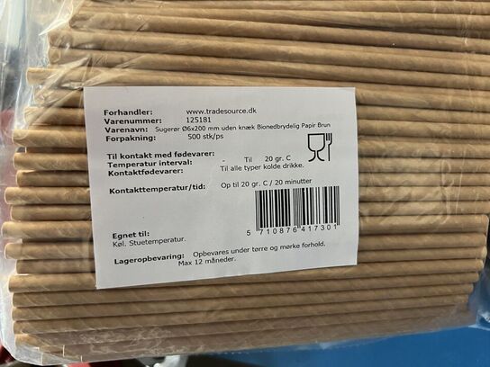Engangsservice- og emballage i pap, papir og træ (se billeder)