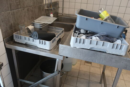 Dobbelt vaskebord uden armatur