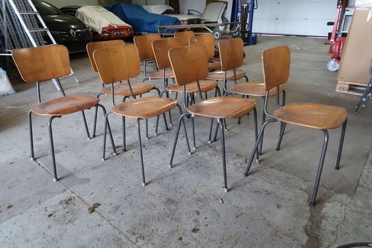 16 stk. retro skolestole