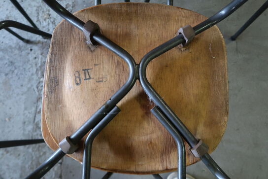 16 stk. retro skolestole