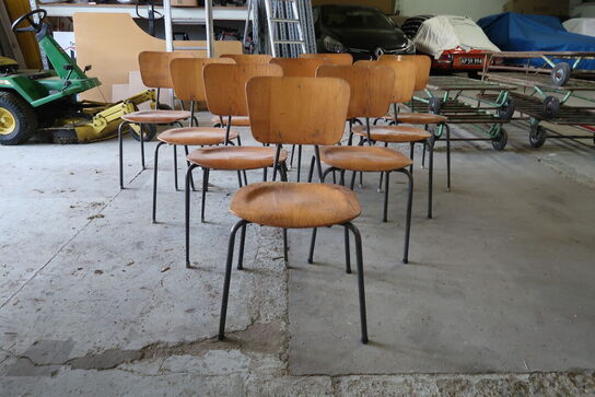 16 stk. retro skolestole