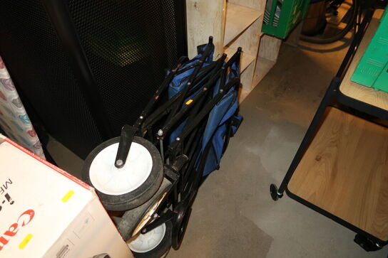 2 stk. reoler med forlængerledninger, trækvogn m.m.