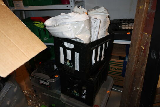 Div. Forlængerledninger, pavillonsider, varmeovn, sejlduge, løvblæser m.m.