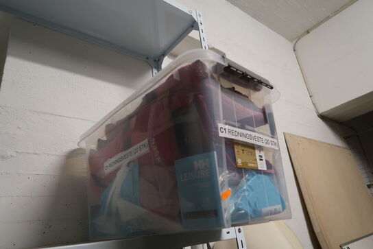 3 stk. kasser med redningsveste