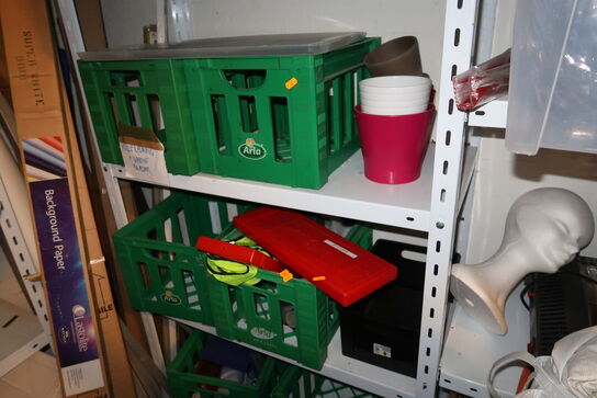 Div. Forlængerledninger, pavillonsider, varmeovn, sejlduge, løvblæser m.m.