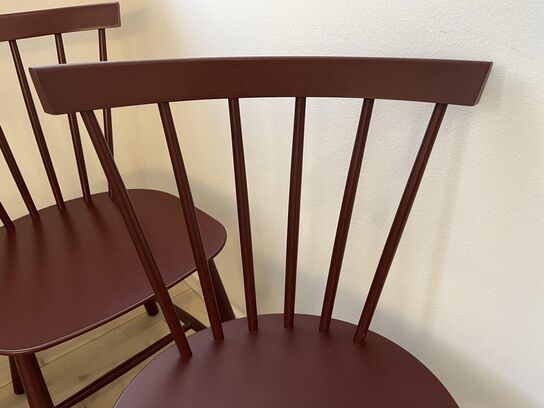 3 Rødbrune Stole KVIST FDB Møbler