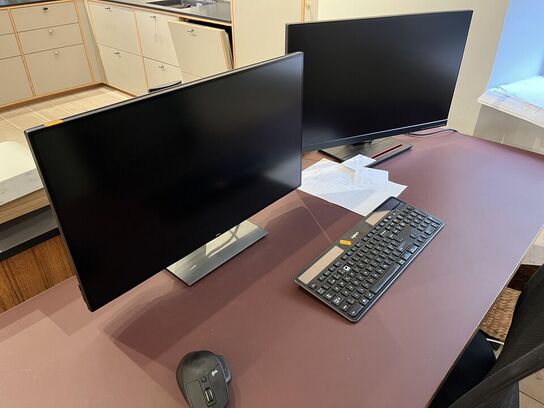 2 Skærme, DELL, LENOVO + Keyboard/Mus