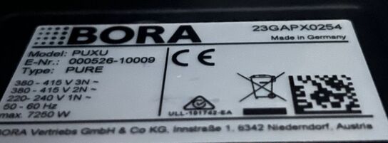 BORA PUXU Induktionskogeplade med sug