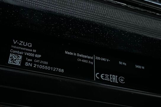 Ovn V-ZUG COMBAIR V4000 60P  (med pyrolyse)