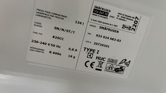 Køleskab IKEA SMÅFRUSEN