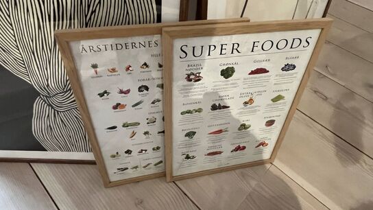 4 Billeder i trærammer