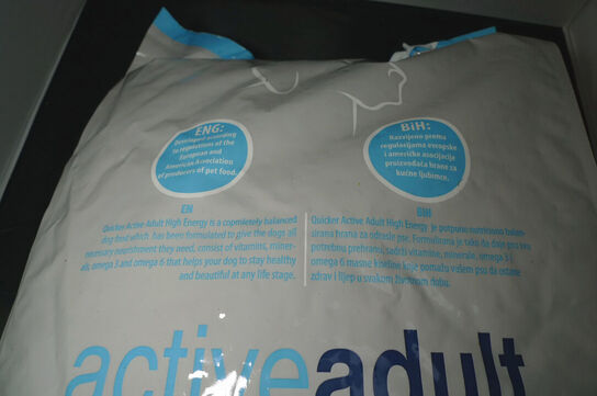 20kg hundefoder, Quicker High Energy, active adult