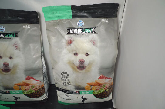 12kg hundefoder i poser á 3kg, Quicker, Adriatic Junior