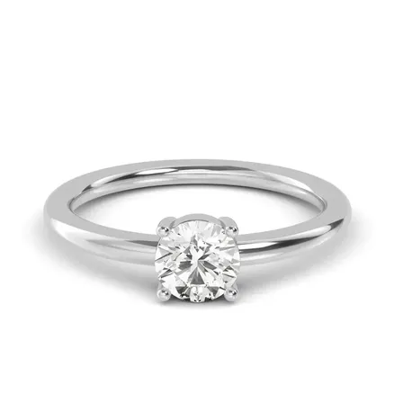 Solitaire hvidguld ring
