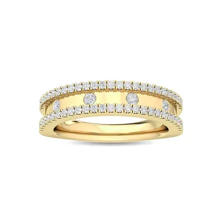 Alliancering med diamanter i 14 kt