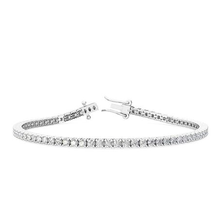 Tennis armbånd 3,02 carat 14 kt hvidguld