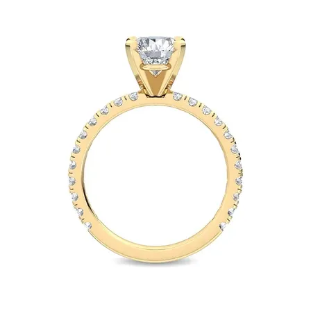 Guldring med diamant