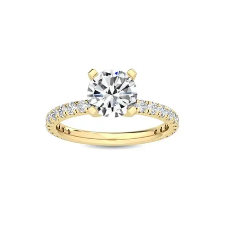 Guldring med diamant