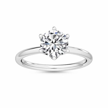 Solitaire hvidguld ring