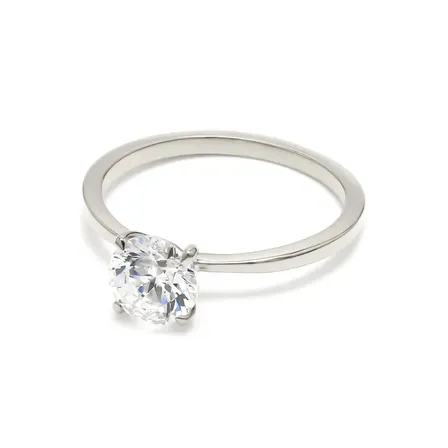 Solitaire hvidguld ring