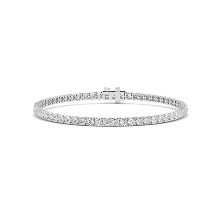 Tennis armbånd 3,02 carat 14 kt hvidguld