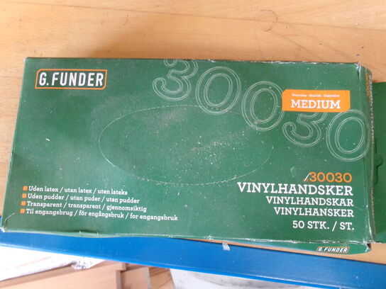 8 kasser vinyl handsker str. M