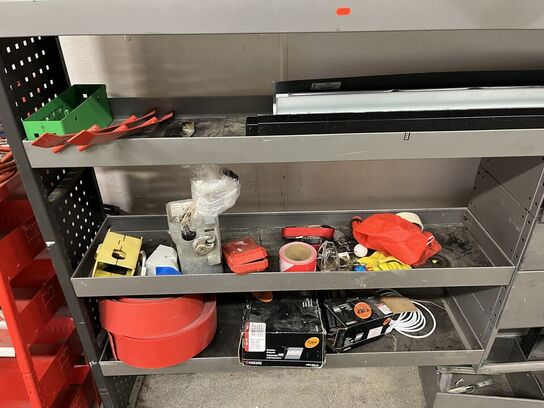 Filebænk , reolsystem inkl. indhold