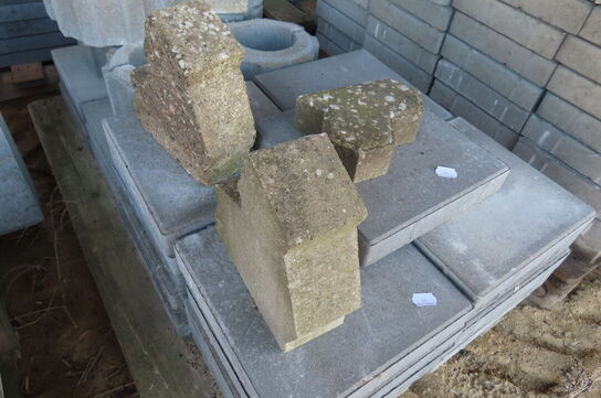 2 paller med diverse sten og fliser