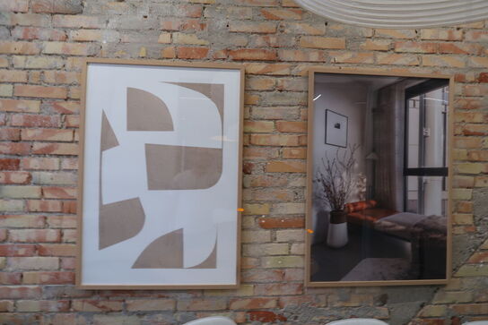 2 stk. indrammede plakater