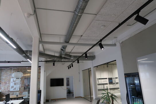 Skinne med ca. 20 stk. spots/LED-Skinner