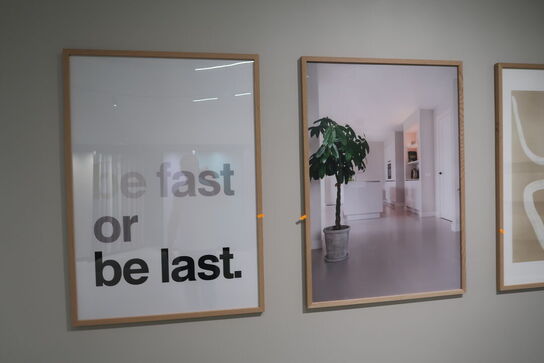 3 stk. indrammede plakater