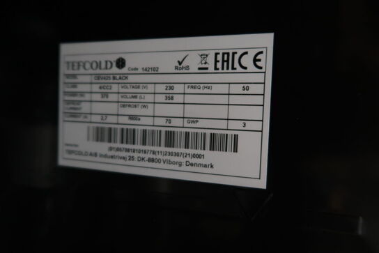 Køleskab TEFCOLD CEVA25 BLACK