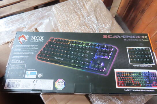 Ca 18 kasser med keyboard NOX GAMING