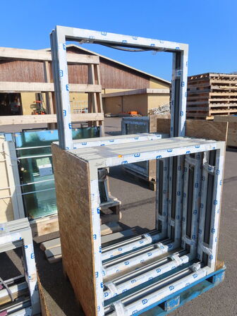 6 stk vinduesrammer samt glas