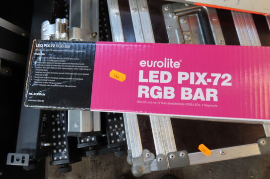 Palle med diverse lys, røgmaskine, stativ mv.