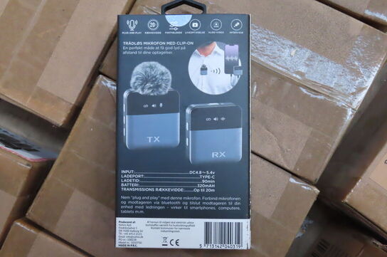 Ca 25 kasser trådløse mikrofoner