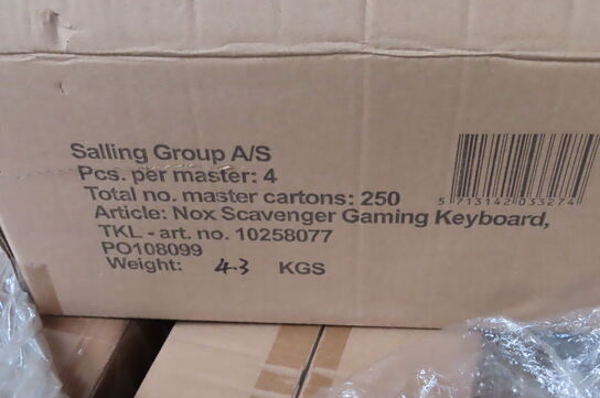 Ca 18 kasser med keyboard NOX GAMING