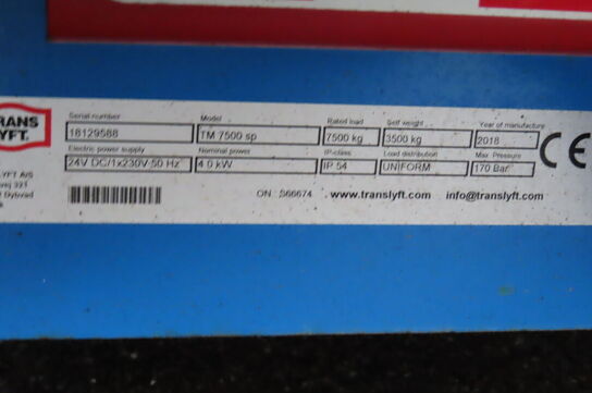 Løftebord TRANSLYFT