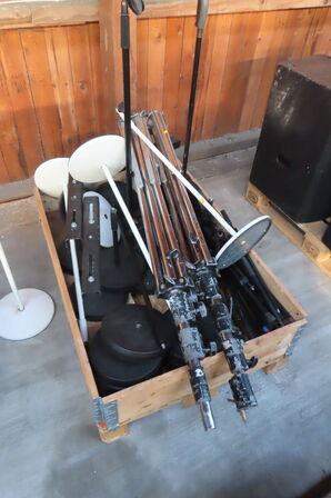 Palle med mikrofonstativer