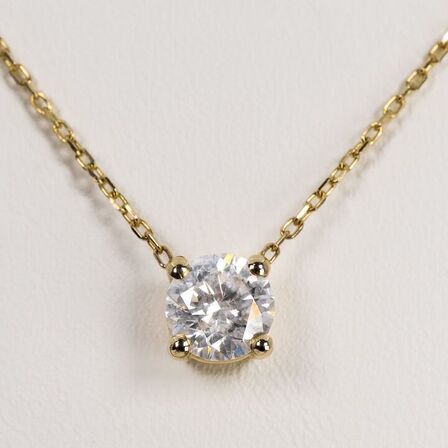 Diamanthalskæde med 1,02 ct. NATURLIG diamant i 14K guld.
