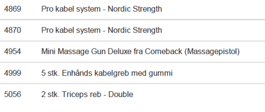 Stort parti fitness udstyr - SE BILLEDER