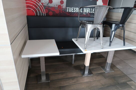 2 stk. borde, 2 stk. stole, bænk